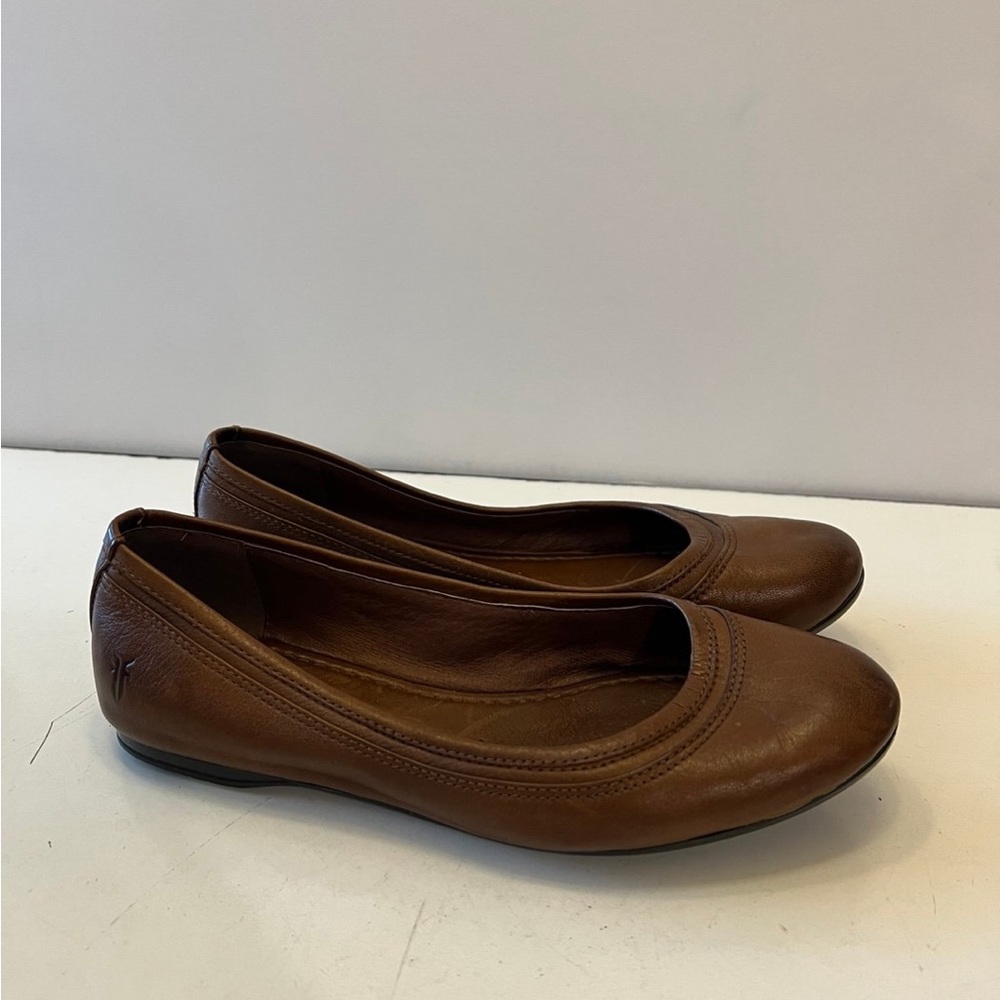 Frye Agnes Brown Ballet women’s flats size 6.5 - Picture 3 of 10